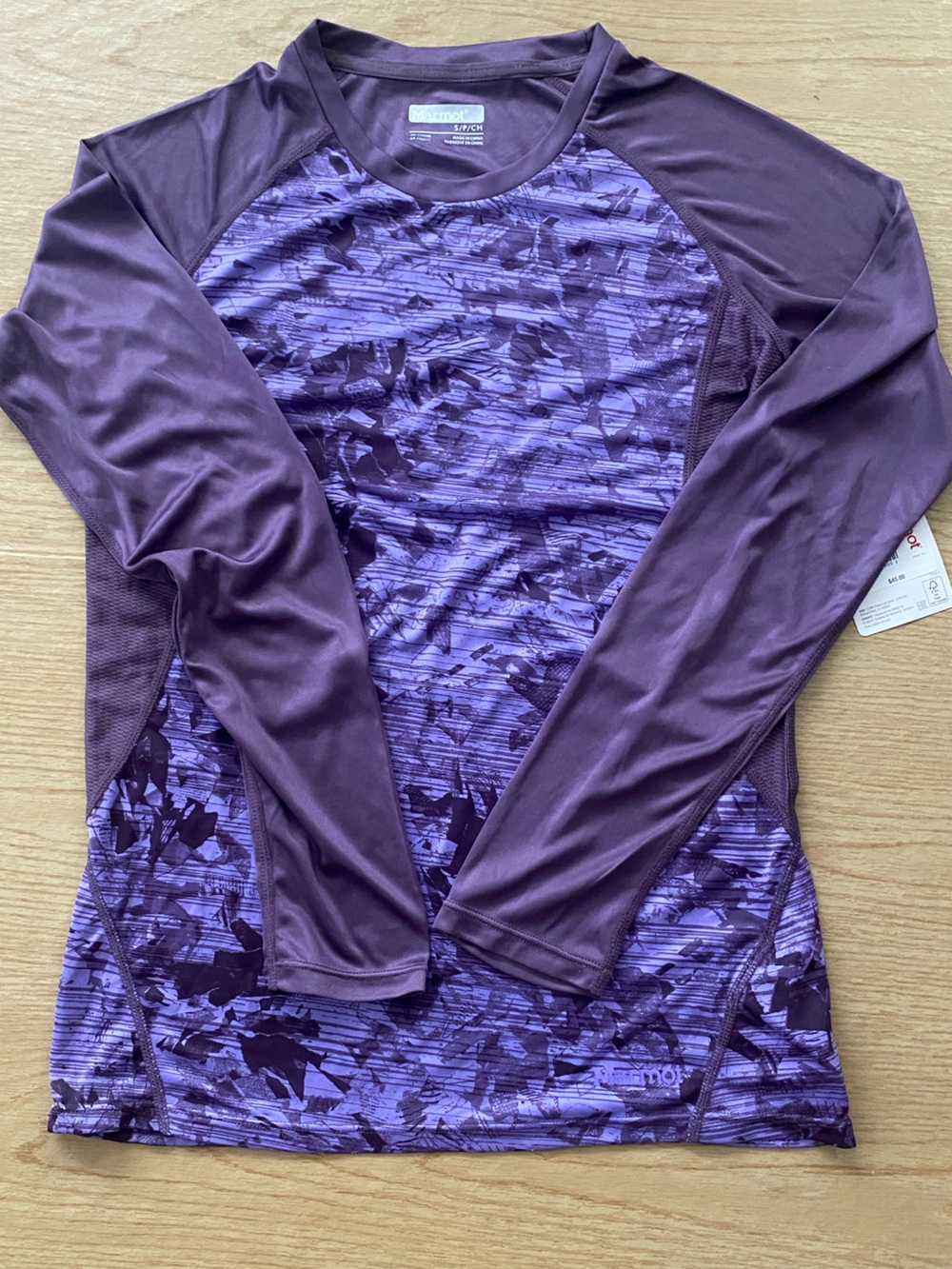 Marmot Crystal Long Sleeve Vintage Violet Mind Game  Long Sleeve Performance Tee